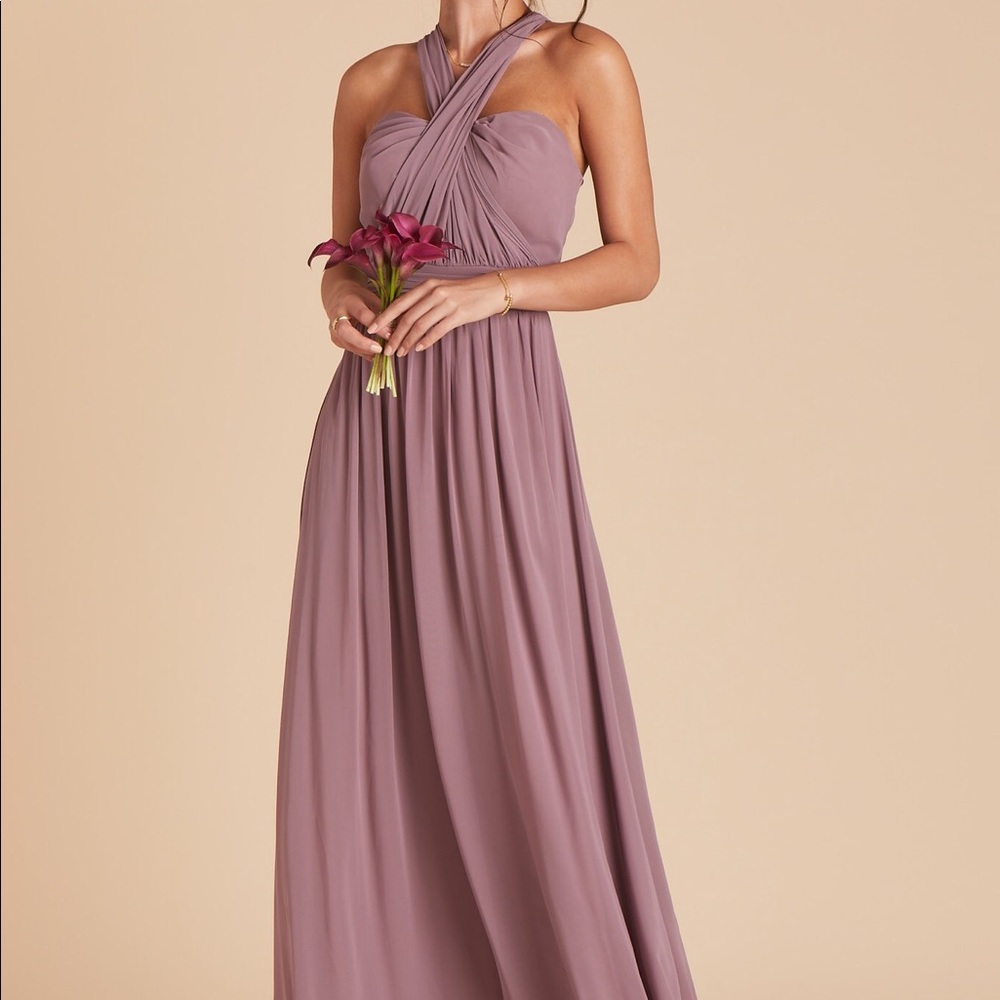 Birdie Gray Bridesmaid Dress in Dark Mauve - Sz S